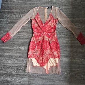 For Love and Lemons Red Antigona Dress
